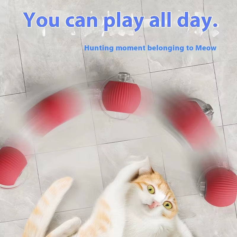 Cat Interactive Ball Toy; Automatic Rolling Ball Pet Toy for Cats and Dogs; Rechargeable Smart Pet Toy; Dog and Cat Training Toy